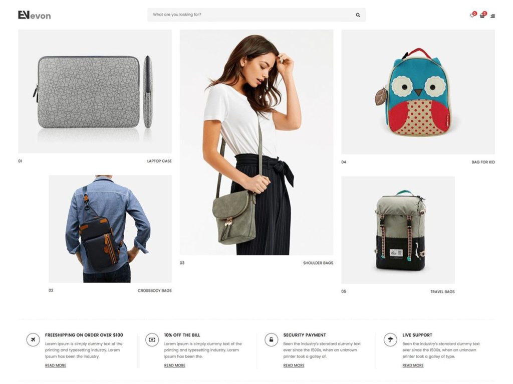 WordPress Bags E-Commerce